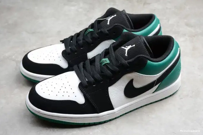 MaikeSneakers 553558-113 White Mystic Low Air 1 Jordan Green Black 0517
